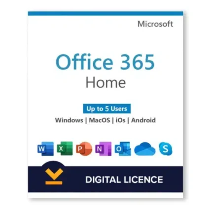 MICROSOFT 365 HOME | (PC/MAC/TABLET) – 5 DEVICES – ONE TIME PAYMENT FOR LIFETIME