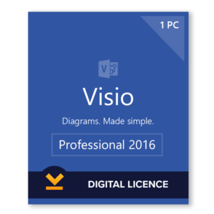 MICROSOFT VISIO 2016 PROFESSIONAL LICENSE – 1PC