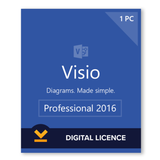 MICROSOFT VISIO 2016 PROFESSIONAL LICENSE – 1PC