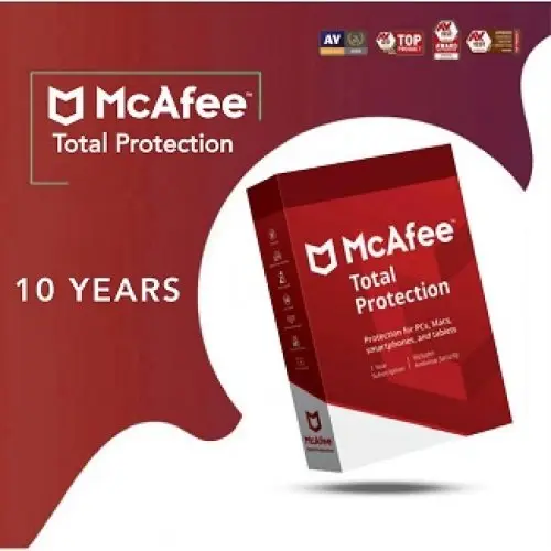 McAfee Total Protection 2022 – 1 Devices – 10 Years – Instant Delivery